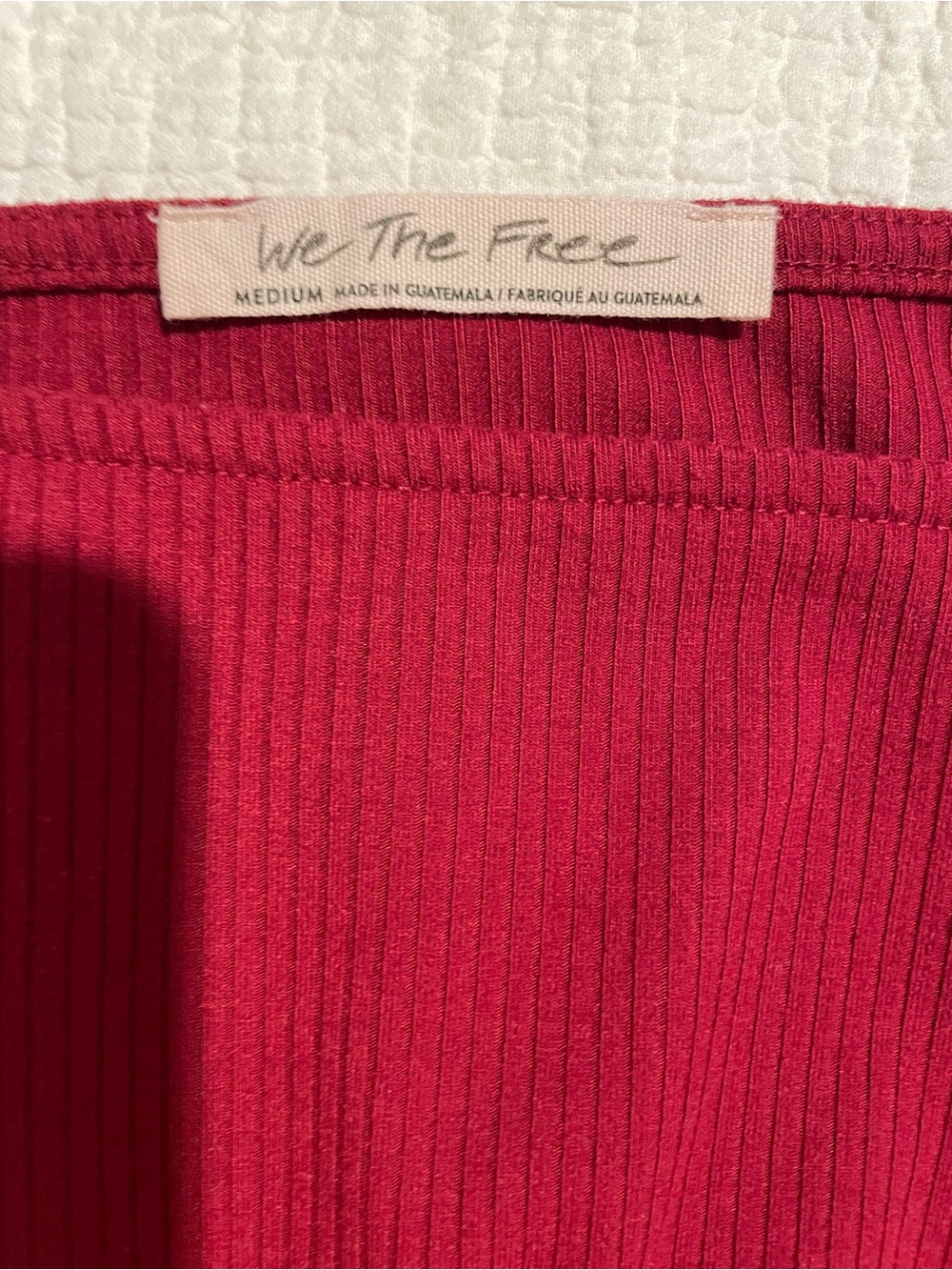 We The Free Ribbed top in Raspberry Pink